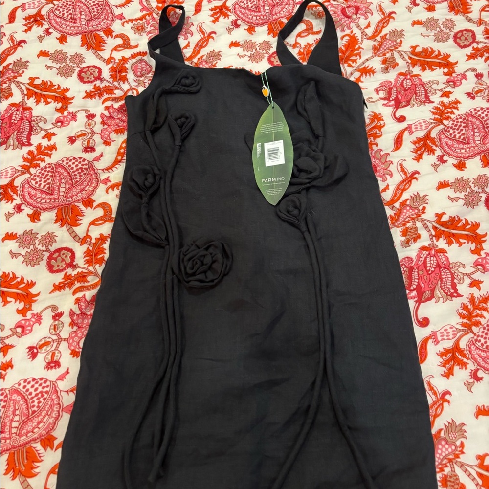FARM Rio Black floral dress